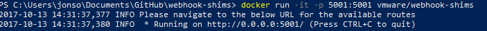 Docker run